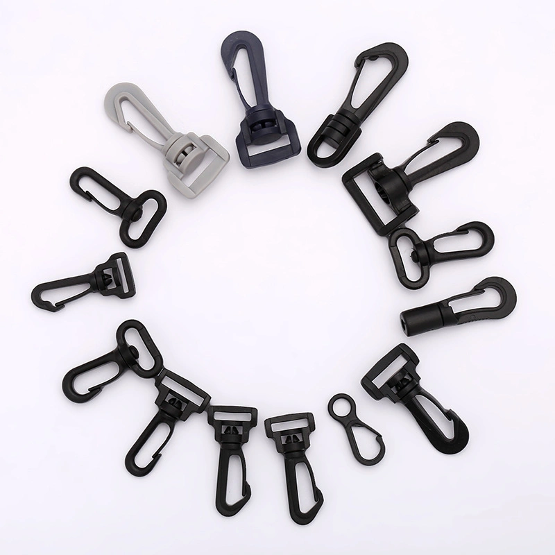 Wholesale High Quality Grey Color Snap Clip Plastic Spring Snap Hooks for Bags